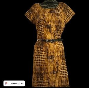 CALVIN KLIEN Leopard Career Dress 8